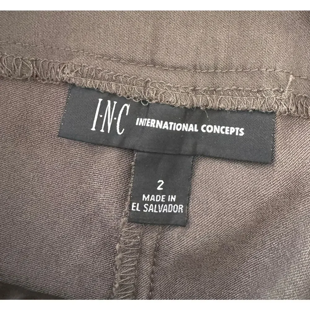 INC International Concepts Size 2 Shorts Black Rayon Nylon Spandex